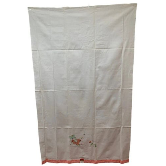 Vintage Decorative Crib Baby Child Top Sheet Hand Embroidered Kitschy 35x54 NEW‎ - Picture 2 of 7